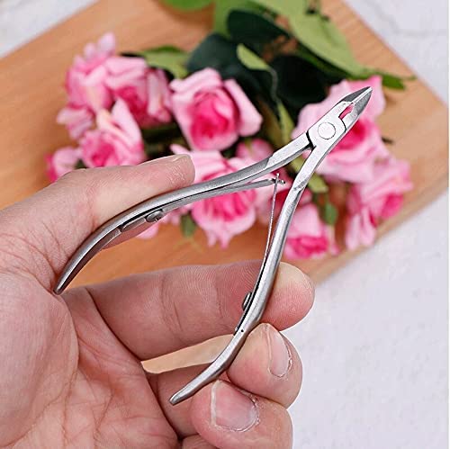 Professional Cuticle Cutter & Nail Clipper for Thick Nails - Stainless Steel Pedicure Tool (Pack of 1, Silver) | Perfect for Manicures, Pedicures & At-Home Nail Care