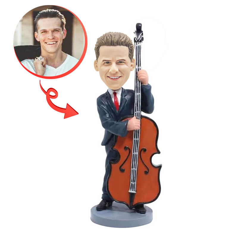Custom Cello Player Bobblehead - Personalized Musician Gift for Birthday, Anniversary & Music Lovers - Perfect for Office Desk Decor, Home Display & Music Enthusiast Collections