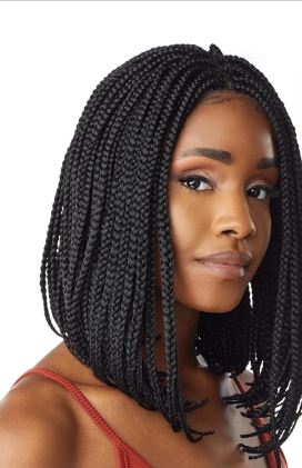 Sensationnel Cloud 9 Swiss Lace Wig - 4X4 Lace Parting Box Braid Bob Wig for Women - Natural Looking Synthetic Hair for Everyday Wear & Cosplay
