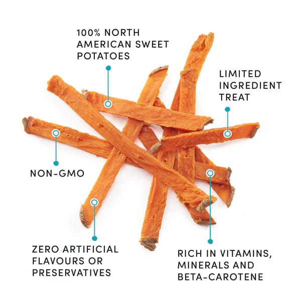 Crump's Naturals Sweet Potato Dog Treats - All-Natural, Grain-Free & Healthy Chews for Dogs - Perfect for Training, Rewards & Dental Health