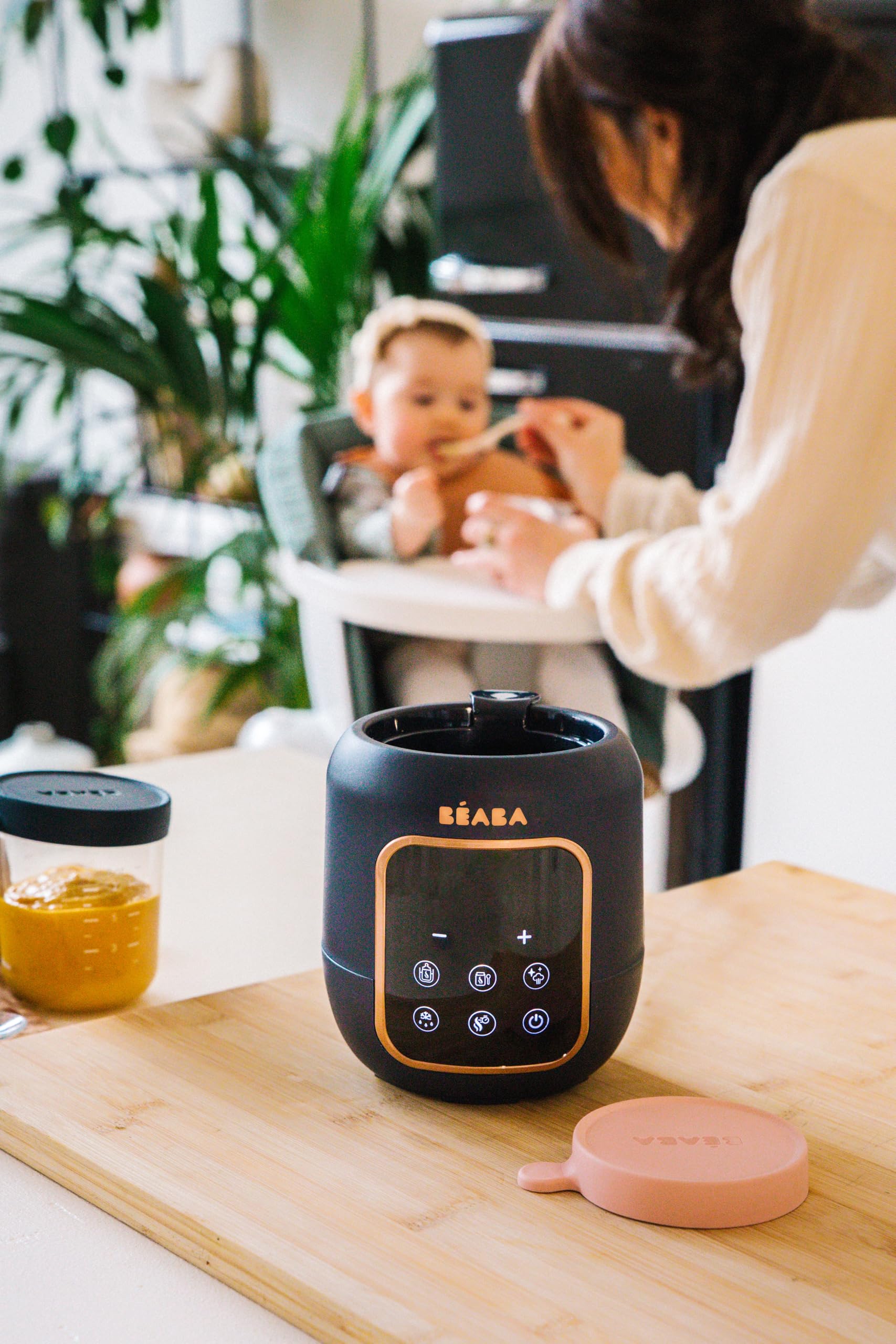 BEABA 5-in-1 Digital Baby Bottle Warmer & Food Warmer - Safe Breastmilk & Formula Heating for Infants | Perfect for Night Feedings, Daycare & Travel Use