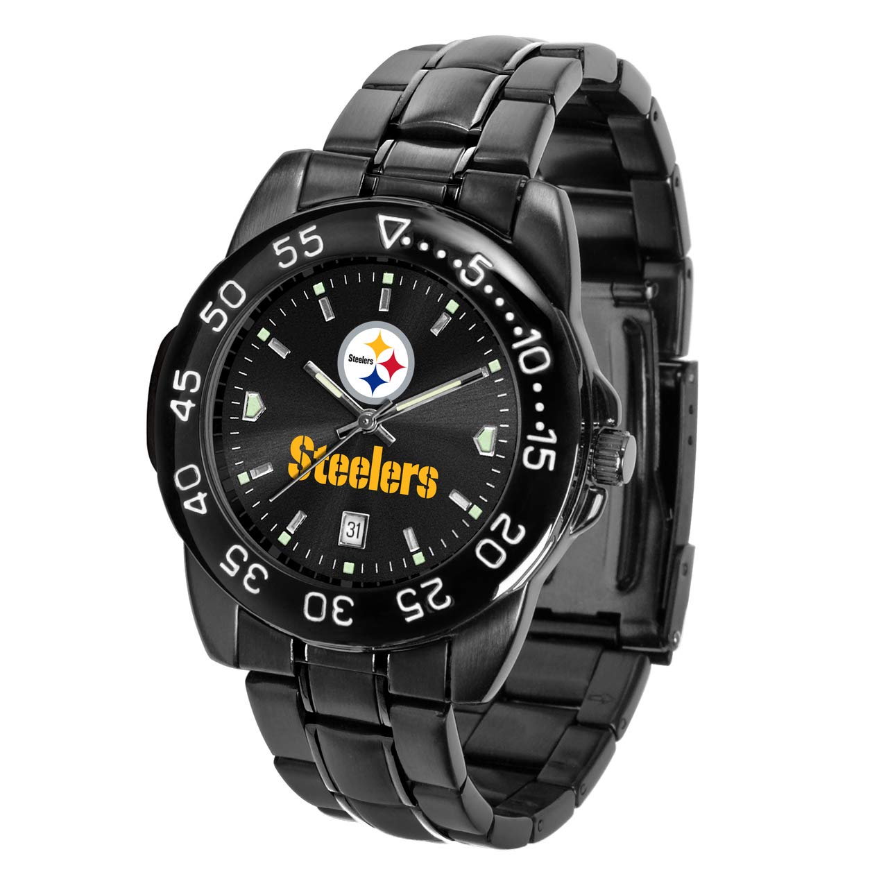 Game Time NFL Men's Fantom Wrist Watch - AnoChrome Black, Adjustable One Size - Perfect for Football Fans, Game Day & Sports Enthusiasts