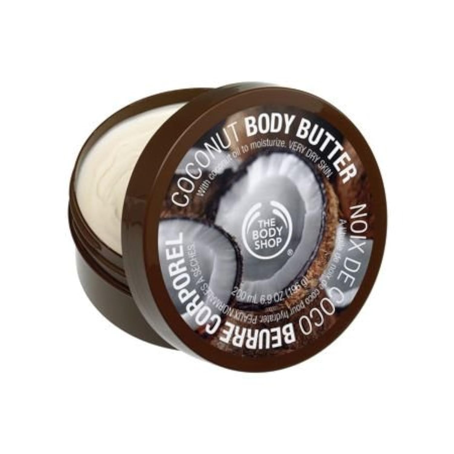 The Body Shop Coconut Body Butter for Normal to Dry Skin - 200ml Hydrating Moisturizer for Smooth & Soft Skin - Perfect for Daily Use & After Shower Care