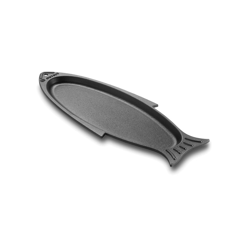 Premium Cast Iron Fish Grill & Serving Pan - 18.9 x 7.28 Inches - Perfect for Grilling, Baking & Serving Salmon, Steaks & Vegetables - Ideal for Outdoor BBQs, Camping & Home Cooking