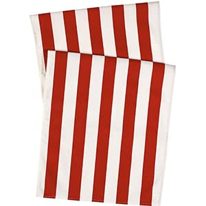 Red Striped Plastic Tablecloth 108