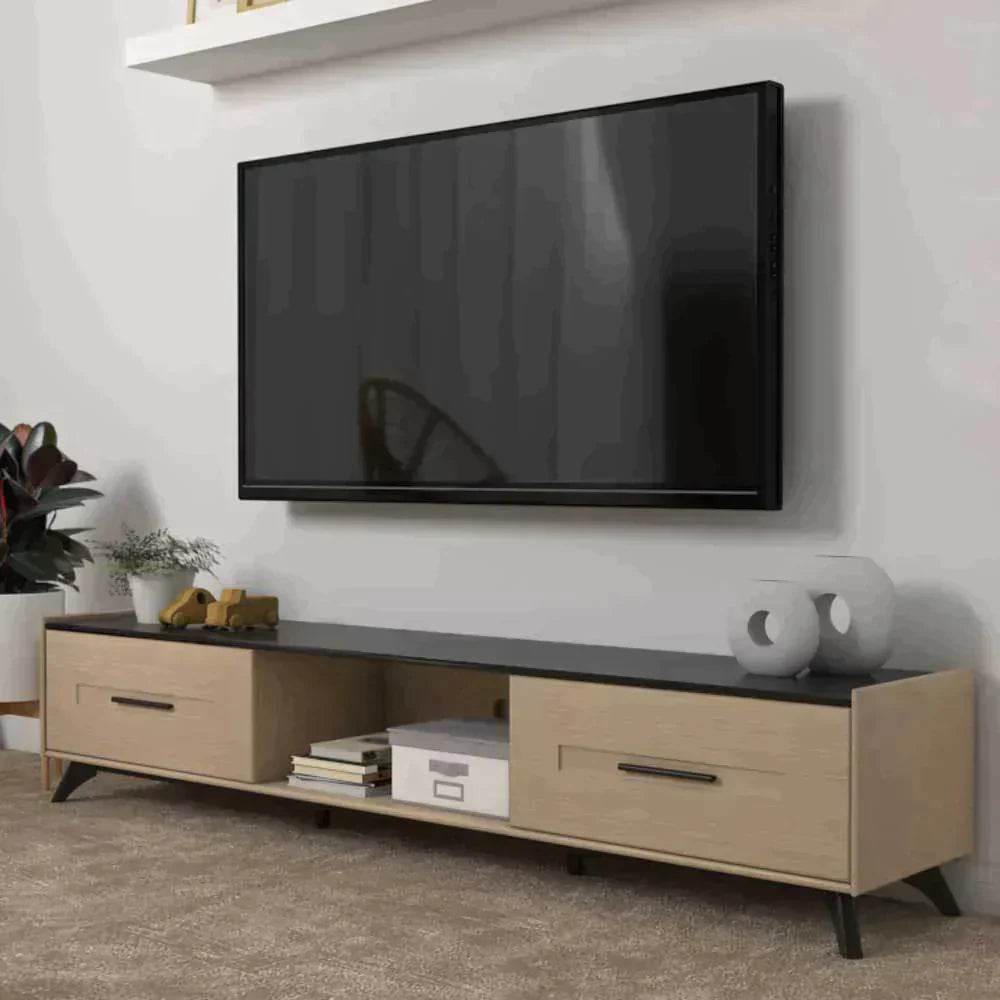 Modern Memphis TV Stand 200cm - Mid-Century Media Console with Storage for Living Room, Bedroom & Home Theater
