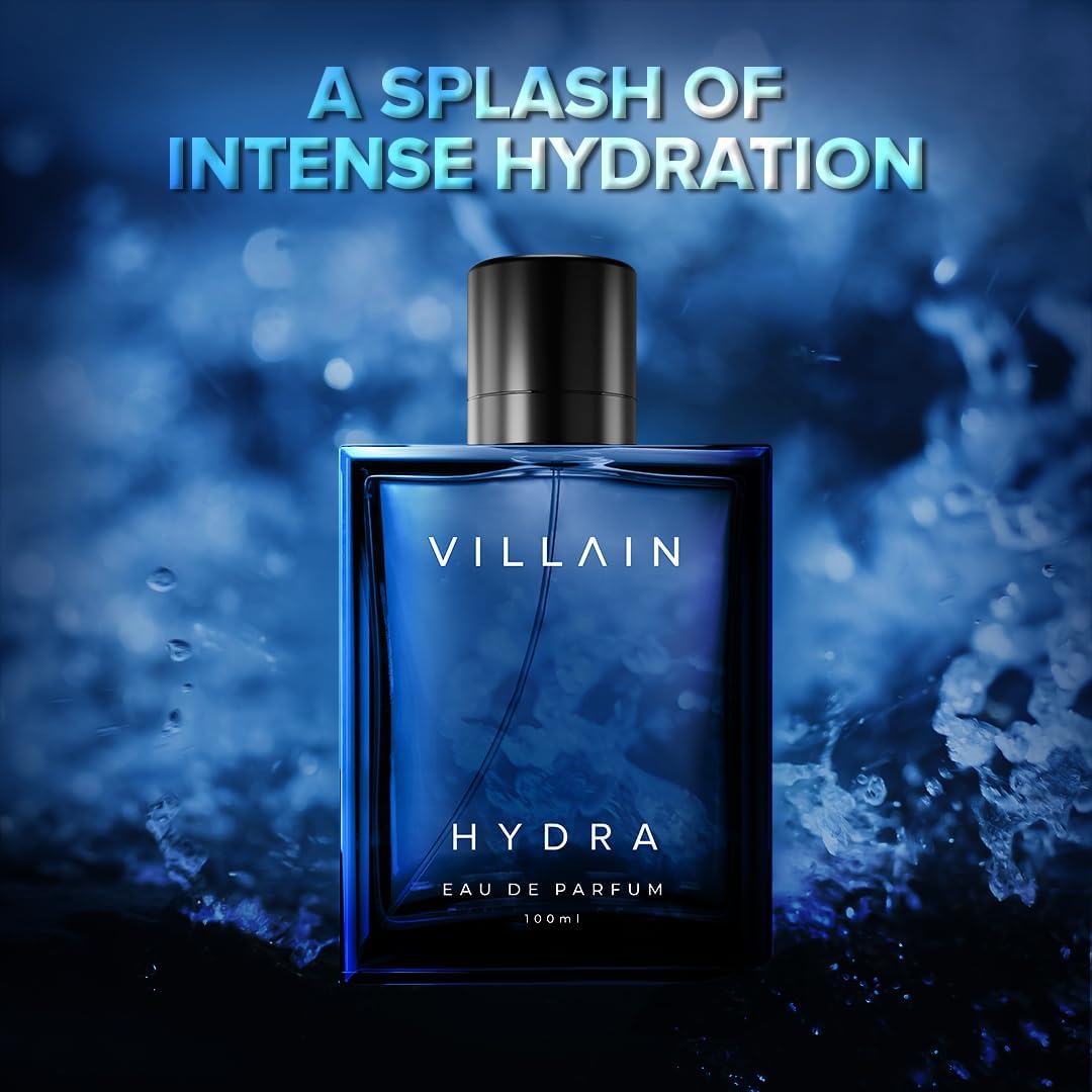 Villain Hydra Perfume for Women - 100ml Eau de Parfum, Aquatic & Fresh Scent - Perfect for Daily Wear, Office & Evening Events
