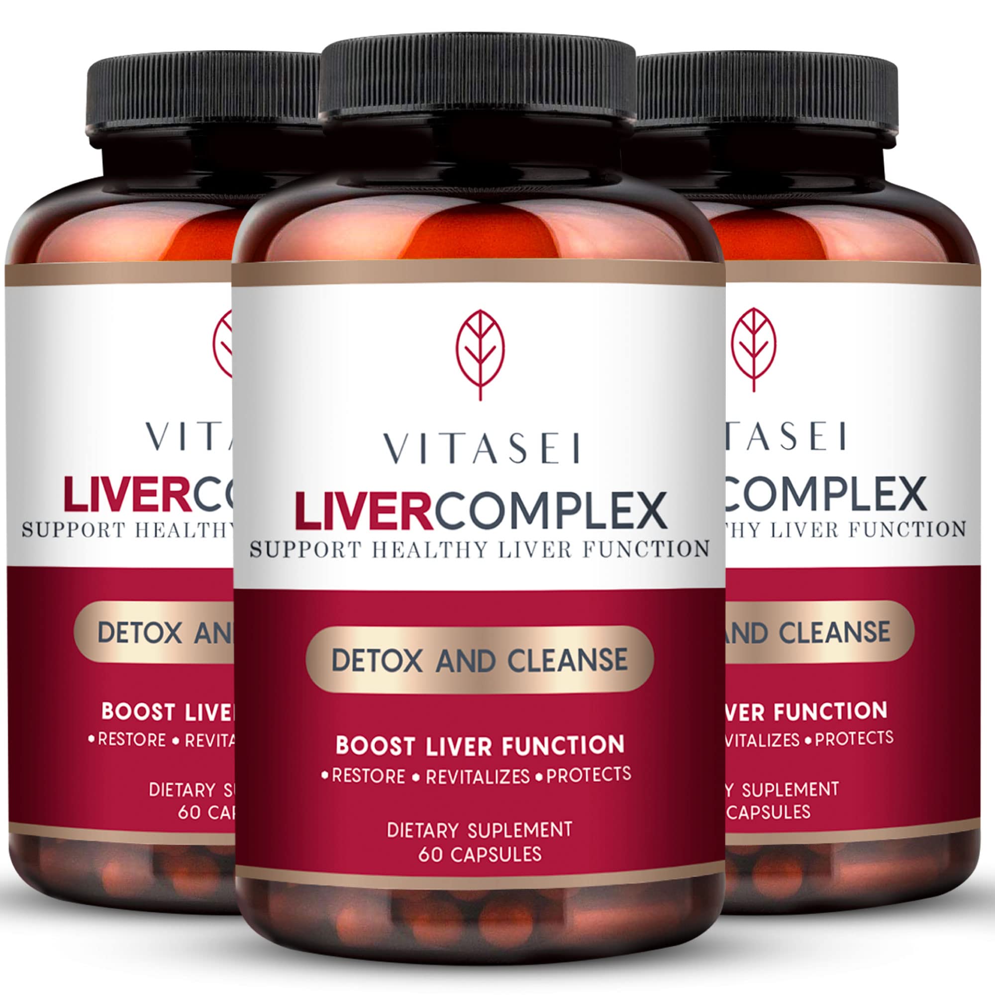 Liver Cleanse Detox & Repair Supplement with Milk Thistle, Garcinia & Turmeric Curcumin C3 - Natural Liver Support Complex for Men & Women - 180 Capsules (3-Pack) - Promotes Liver Health & Detoxification for Daily Wellness & Post-Party Recovery