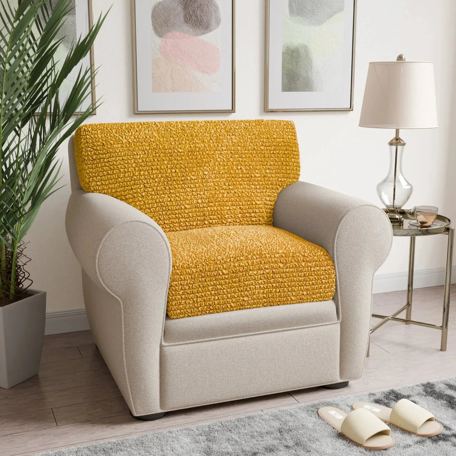 Premium Microfiber Seat Cushion Cover - Soft & Durable Sofa Chair Protector - Perfect for Living Room, Office, or Car Use