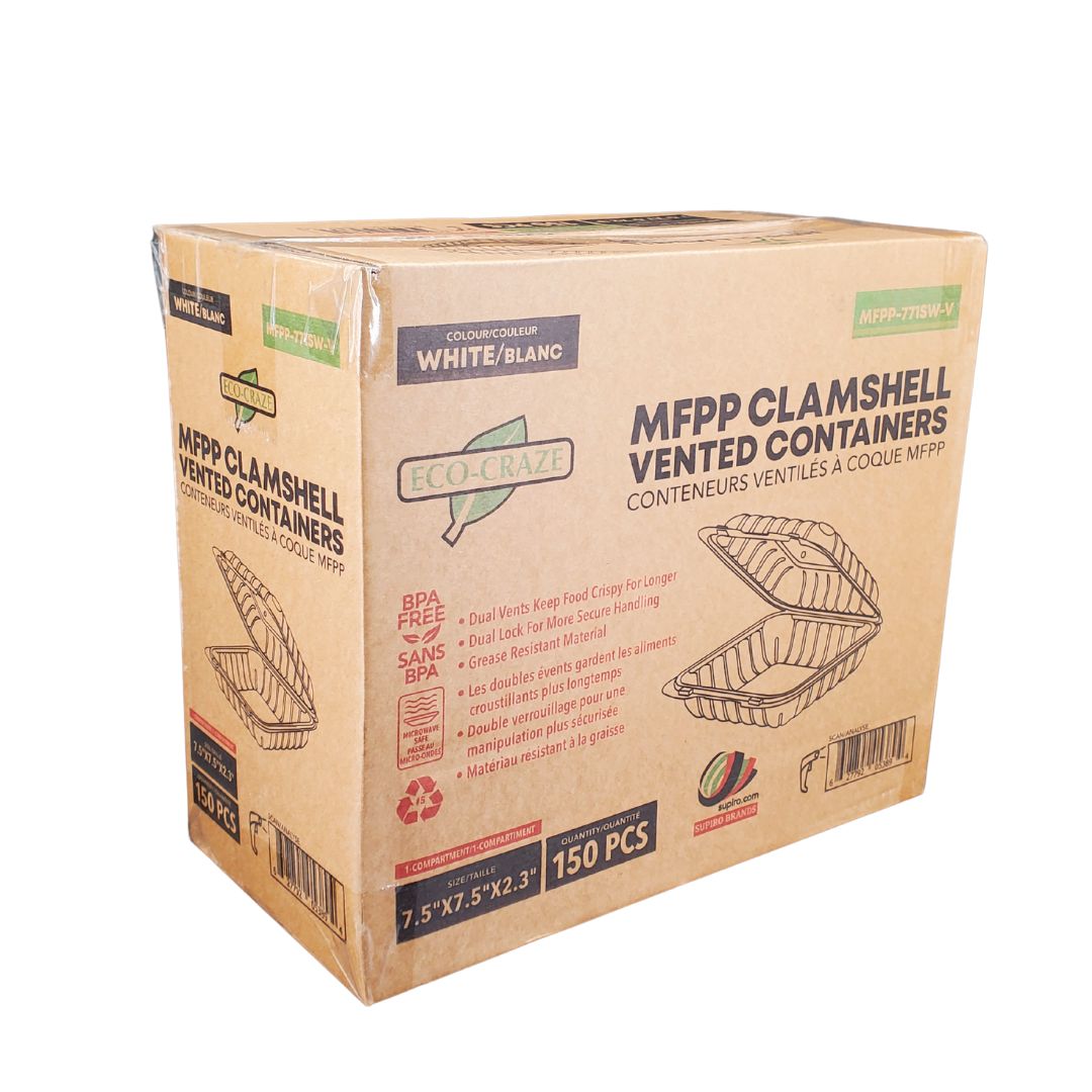 Eco-Friendly 7.5x7.5x2.3 Inch White Compartment Box - MFPP 771SW V | Perfect for Office Organization, Craft Storage & Home Decor