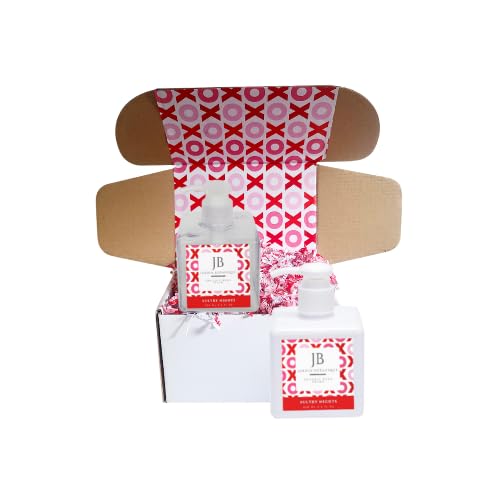 Organic Body Wash & Body Crème Gift Set for Valentine's Day - Sultry Nights Scented, Natural & Luxurious Skincare Duo - Perfect for Romantic Evenings & Self-Care Moments