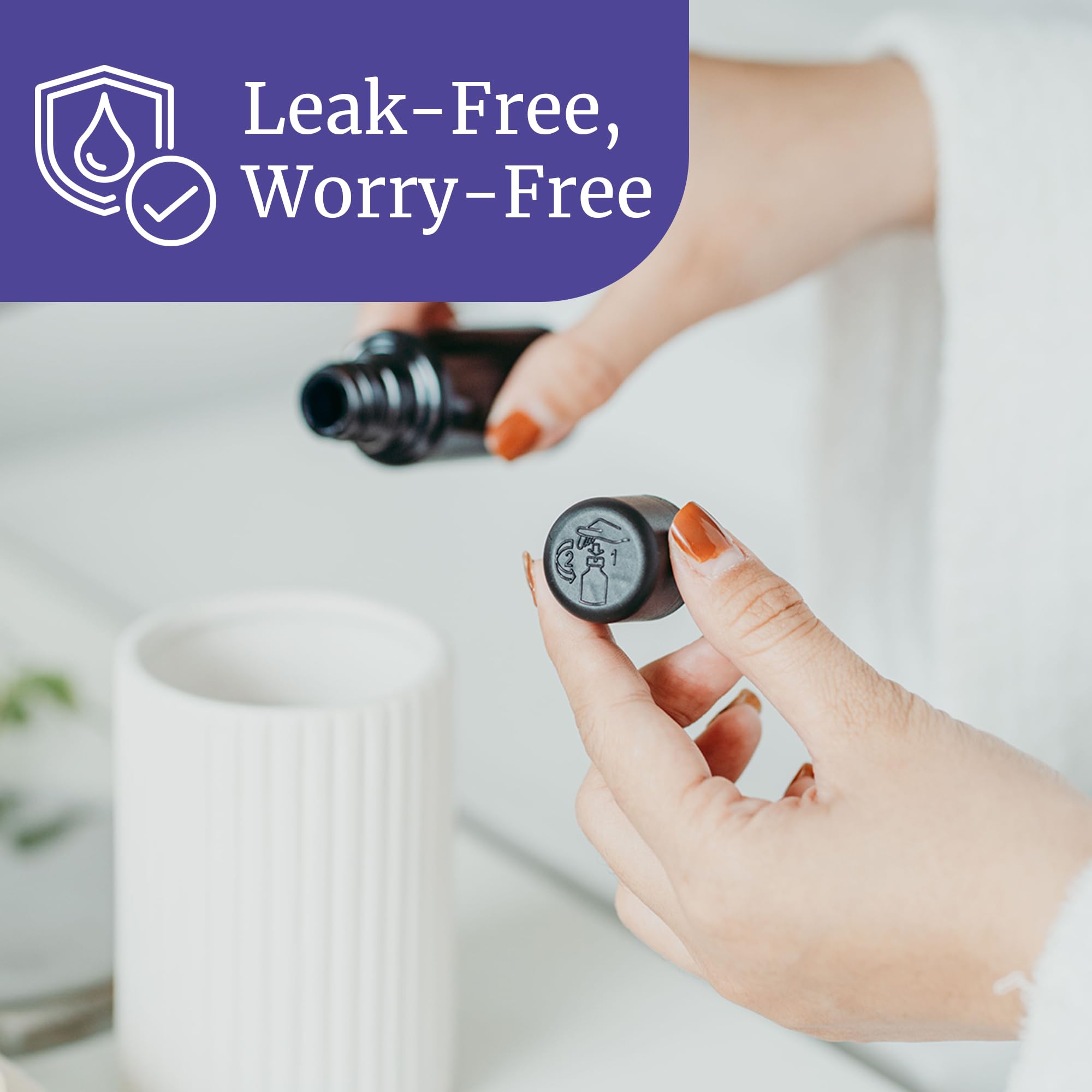 **Black UV Glass Airtight Bottles 20ml (3-Pack) – Infinity Jars for Essential Oils, Coffee, Spices & Perfumes | Leak-Proof, Refillable & Lightproof Storage – Perfect for Kitchen, Bathroom & Travel**