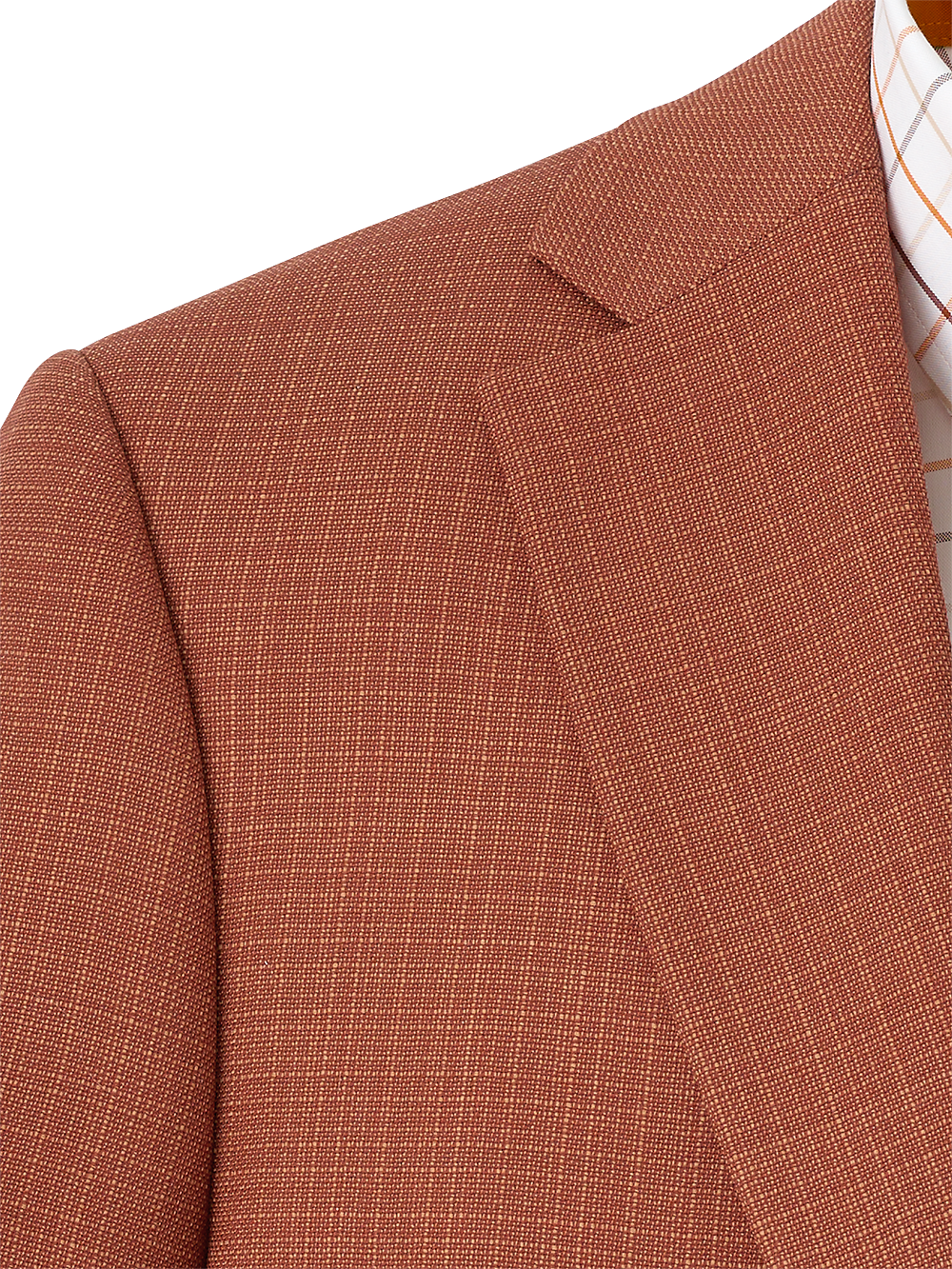 Premium Wool Single Breasted Notch Lapel Blazer - Rust Brown | Men's Business Casual Sport Coat for Office, Weddings & Formal Events