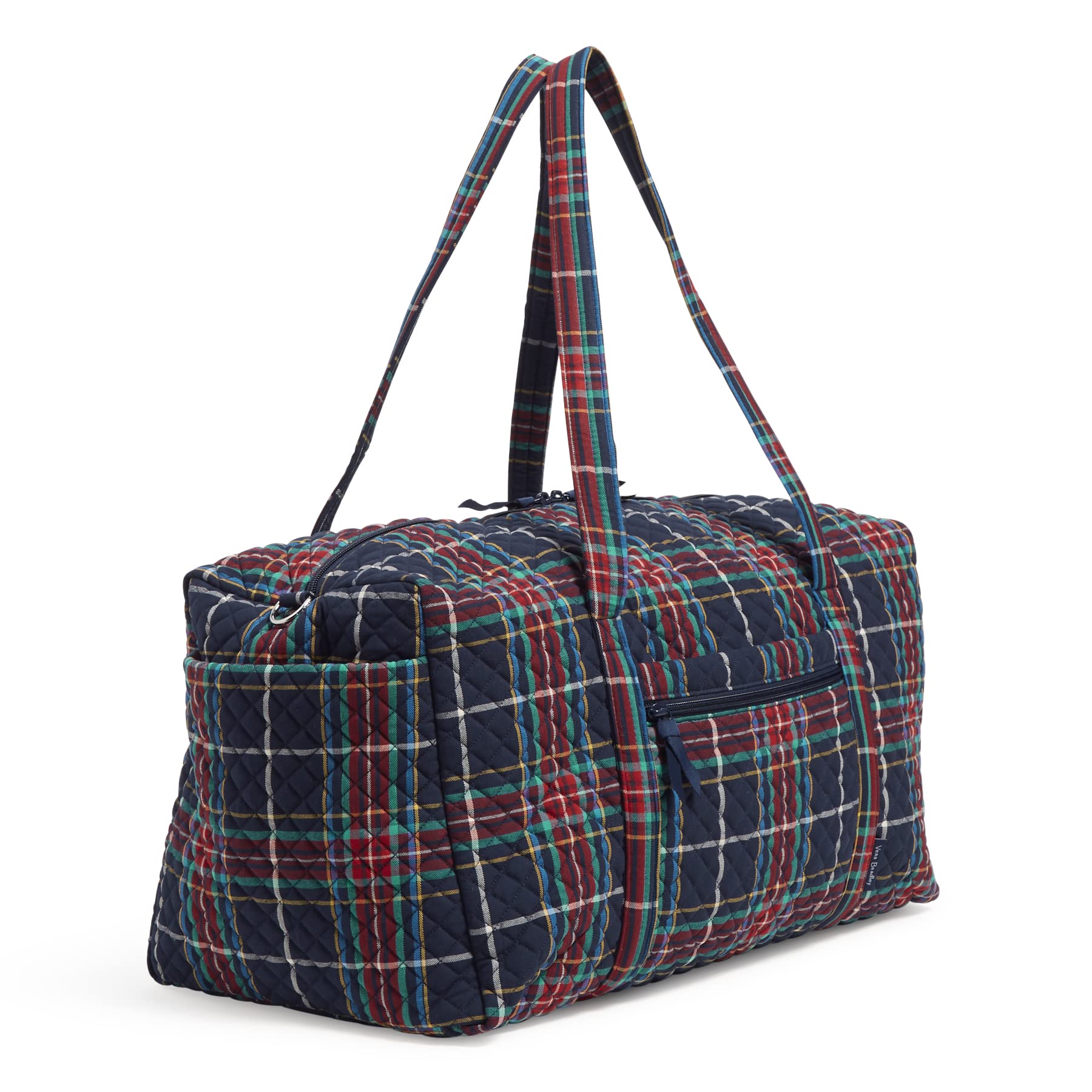 Vera Bradley Women's Large Cotton Travel Duffle Bag - Lightweight Carryall for Weekend Getaways, Gym, Sports & Overnight Trips