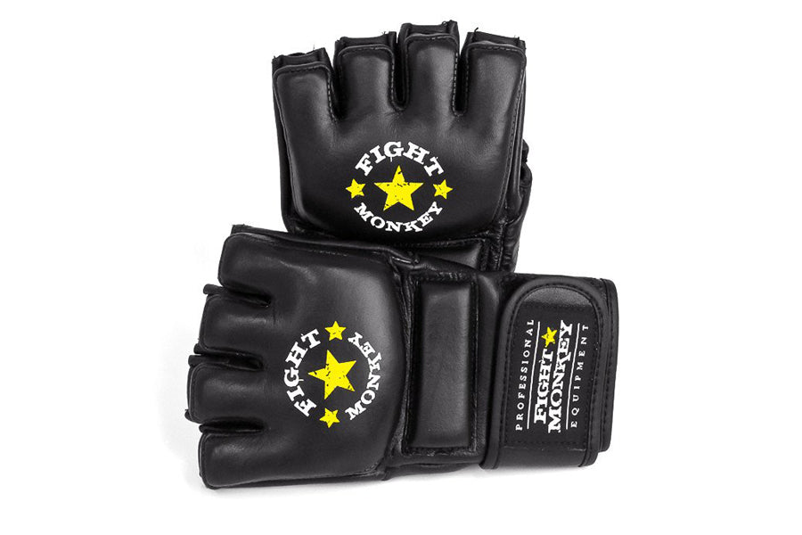 Fight Monkey Premium Leather MMA Gloves & Punching Bag Gloves - Training, Sparring, Boxing, Kickboxing & MMA Fighting for Men & Women