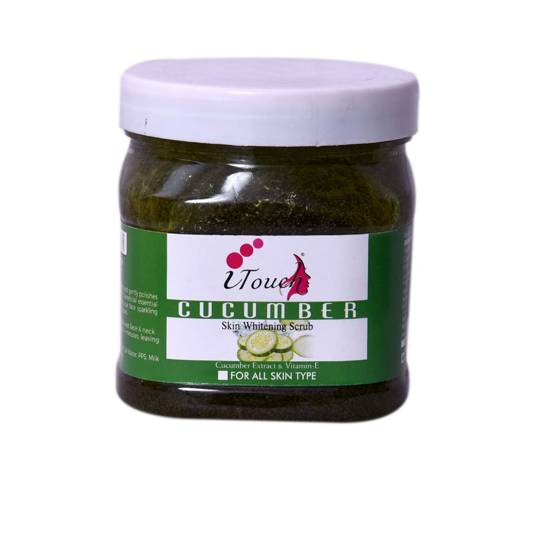 iTouch Herbal Cucumber Skin Whitening Scrub 500ml - Natural Brightening Face & Body Exfoliator for Glowing Skin | Perfect for Daily Skincare Routine & Spa Treatments