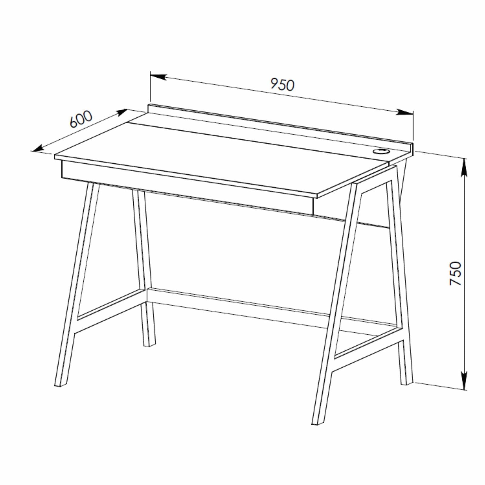 Workzone™ ASPECT Solid Oak Wood Desk - Modern Home Office Furniture for Work & Study | Perfect for Remote Work, Online Classes & Professional Workspaces