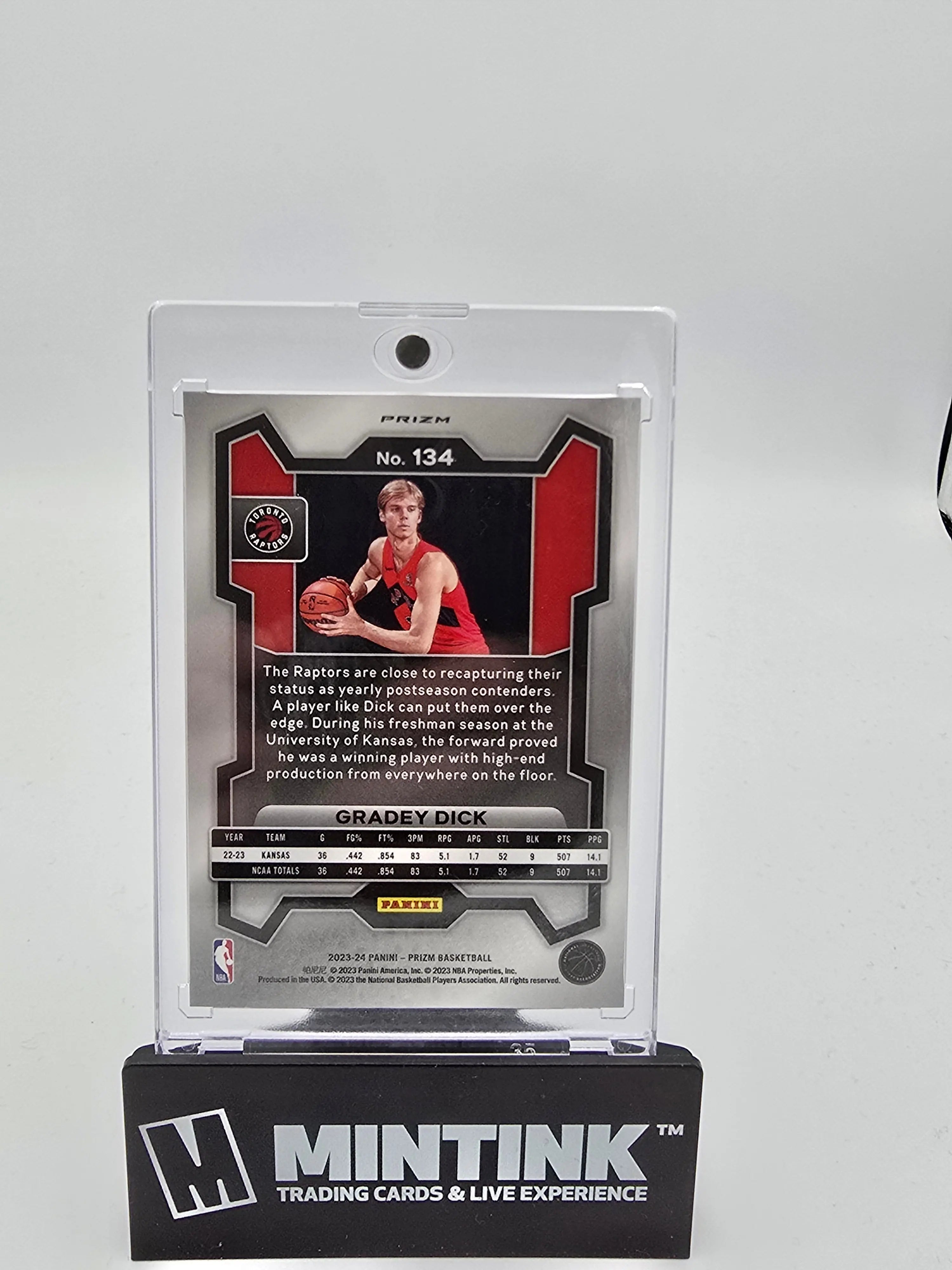 2023-24 Panini Prizm Basketball Gradey Dick Rookie Card Glitter Prizm - Collectible Sports Trading Card for NBA Fans & Memorabilia Enthusiasts