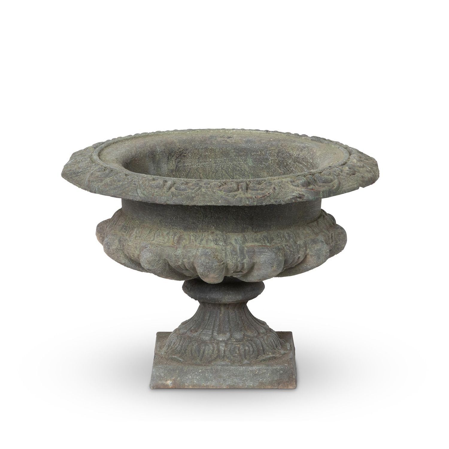 Park Hill Collection Classic Cast Iron Garden Urn - Elegant Outdoor Decor for Patio, Lawn & Garden Landscaping | Perfect for Flowers, Plants & Decorative Accents