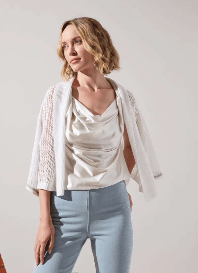 Elera Women's Linen Mesh Cardigan - Lightweight Summer Cover Up, Boho Beach Kimono, Lace Open Front Cardigan for Casual Outfits & Vacation Wear