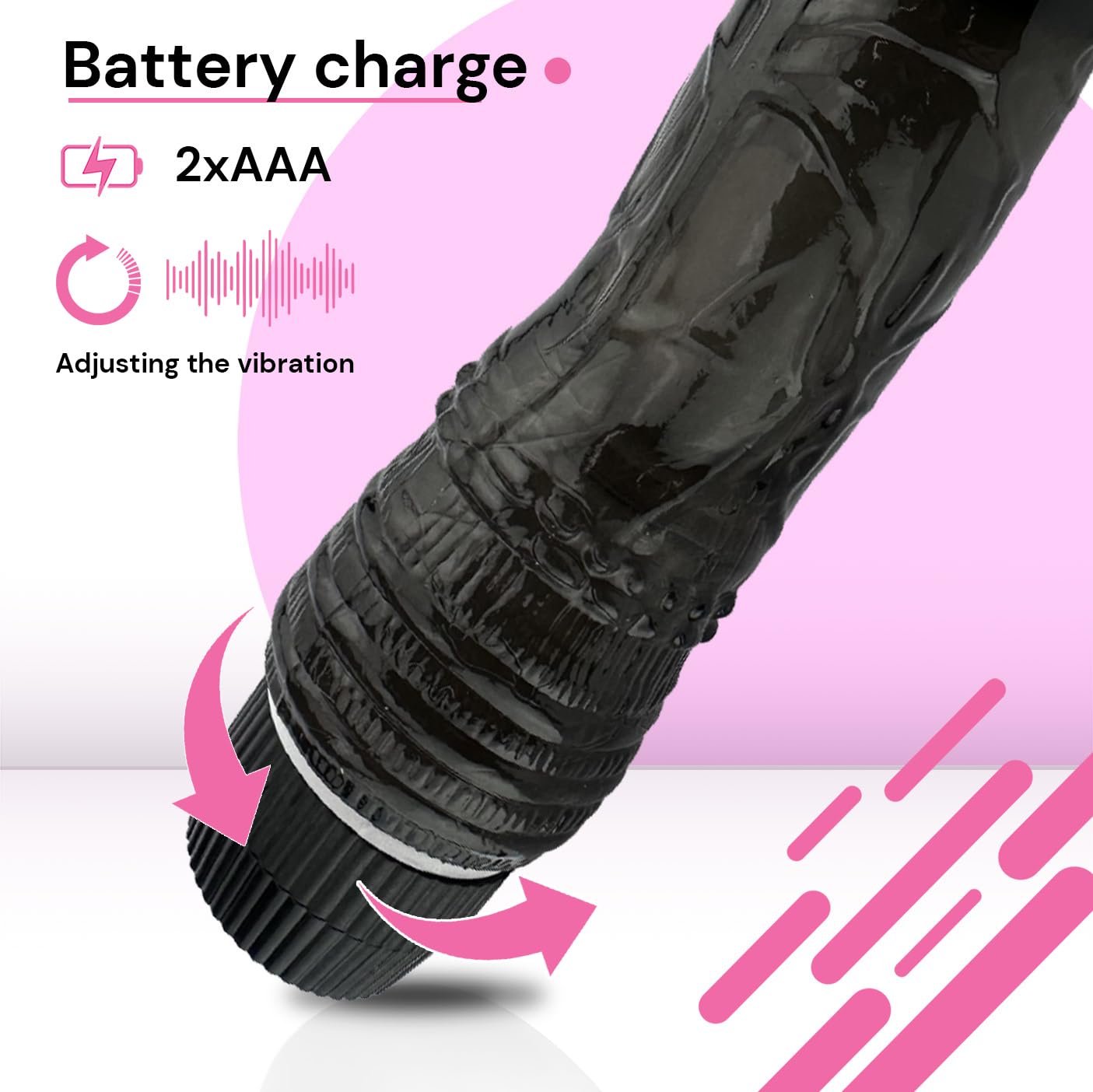 18cm Realistic Black TPR Vibrating Dildo - 3.5cm Diameter Clitoral Stimulator for Women | Powerful G-Spot & Clitoris Massager | Waterproof Sex Toy for Couples Play, Solo Pleasure & Sensual Exploration