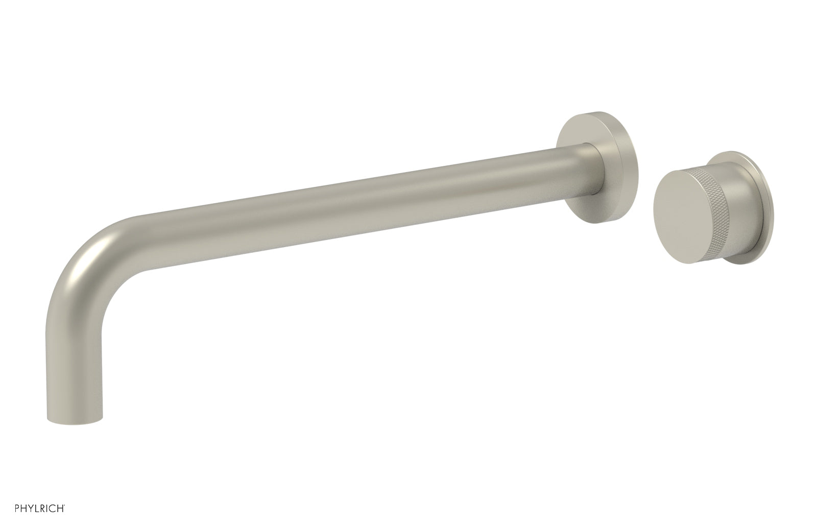 Basic II 12 Single Handle Wall Mount Lavatory Faucet Set with Knurled Handle - 230 18 12 - Perfect for Bathroom Sink, Powder Room, and Guest Bath Installation