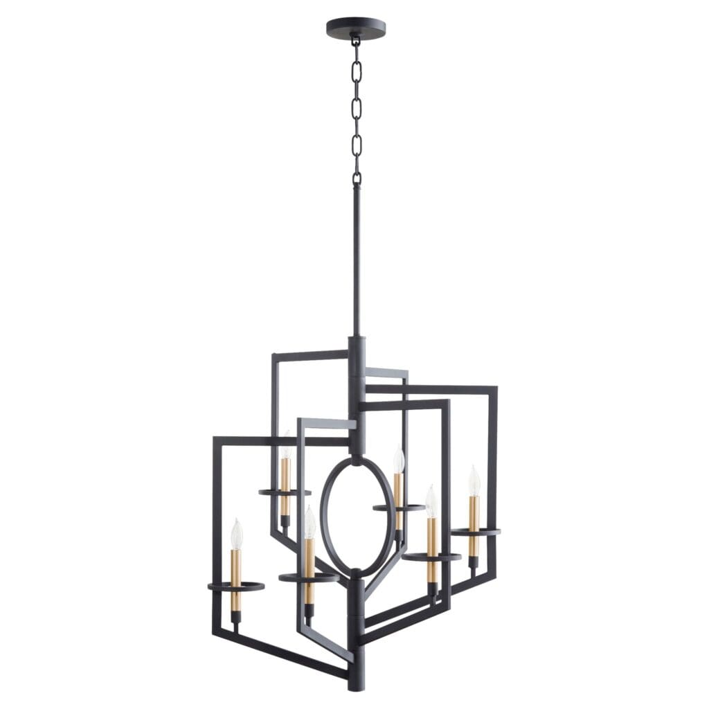 Cyan Design 11389 Oxalis Chandelier in Noir - Modern Black Crystal Ceiling Light Fixture for Dining Room, Bedroom, or Living Room Decor