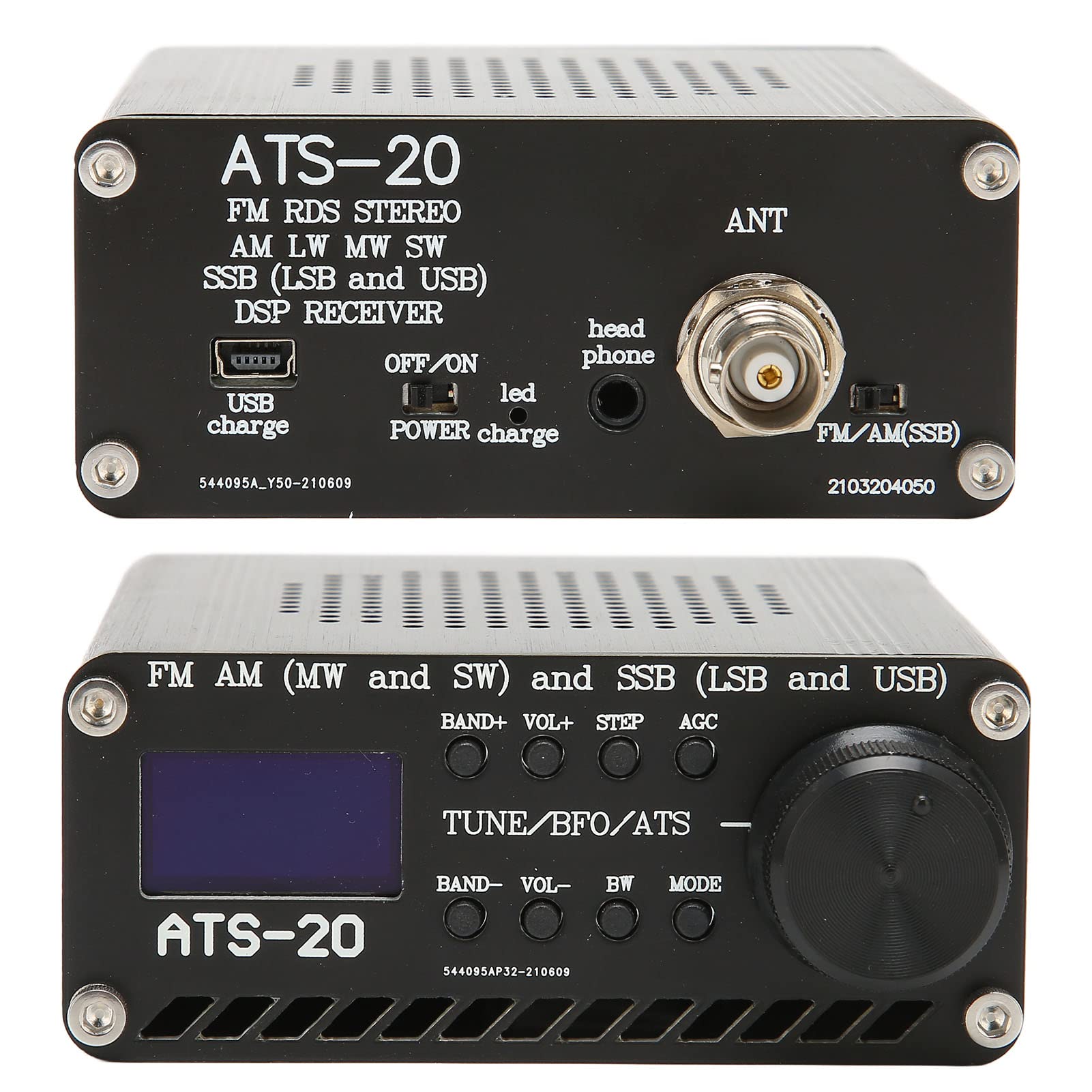 Si4732 Full Band Radio Receiver - Portable Aluminum Alloy FM/AM/SW/SSB (LSB/USB) Shortwave Radio Scanner with Wide Frequency Coverage - Ideal for Travel, Emergency Preparedness & Outdoor Adventures