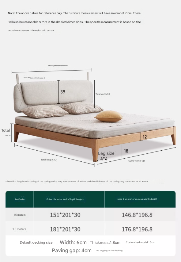 Modern Minimalist Oak Solid Wood Tatami Bed - Japanese Style Platform Bed Frame for Small Spaces, Guest Rooms & Zen Bedrooms