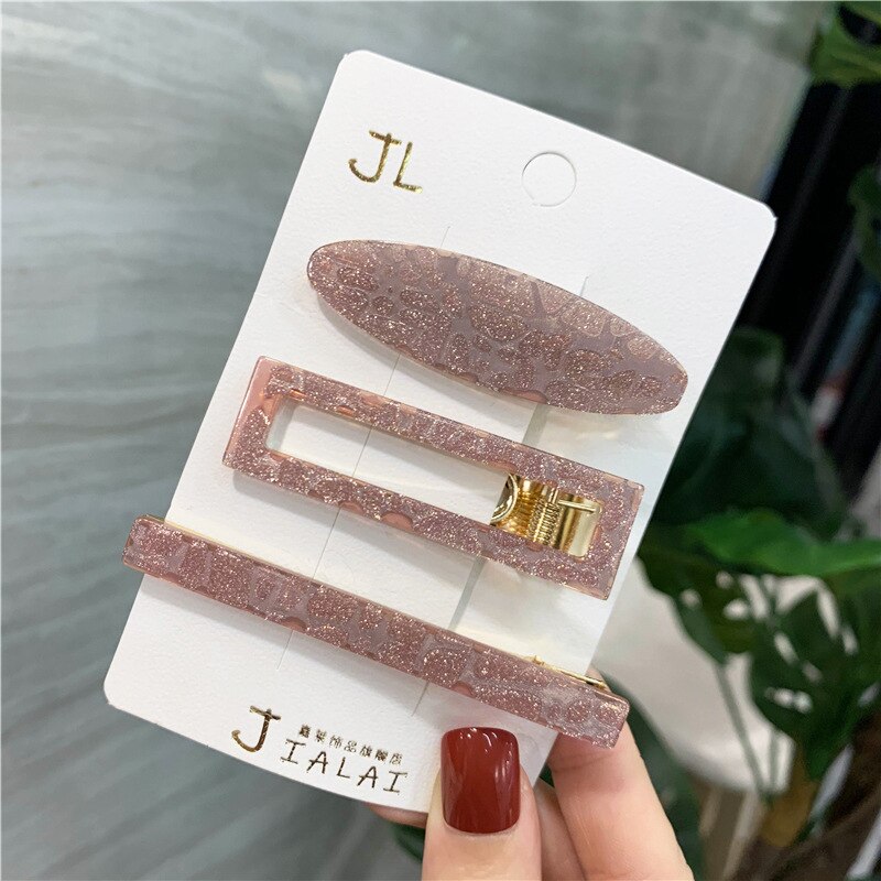 Elegant Women's Fashion Hair Clips - Pearl & Acetate Geometric Design Hair Accessories for Parties, Weddings & Everyday Style