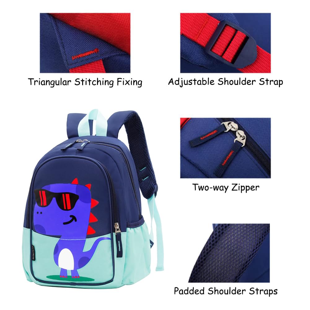 CHERUBIC Toddler Backpack - Waterproof Cute Small Preschool Backpack for Boys & Girls | Cartoon Daycare Bag for Travel, School & Outdoor Activities