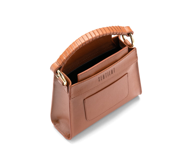 Panthera Mini Crossbody Bag in Saddle Brown Mirium Leather - Premium Handcrafted Leather Purse for Women | Perfect for Everyday Use, Work & Travel Accessories