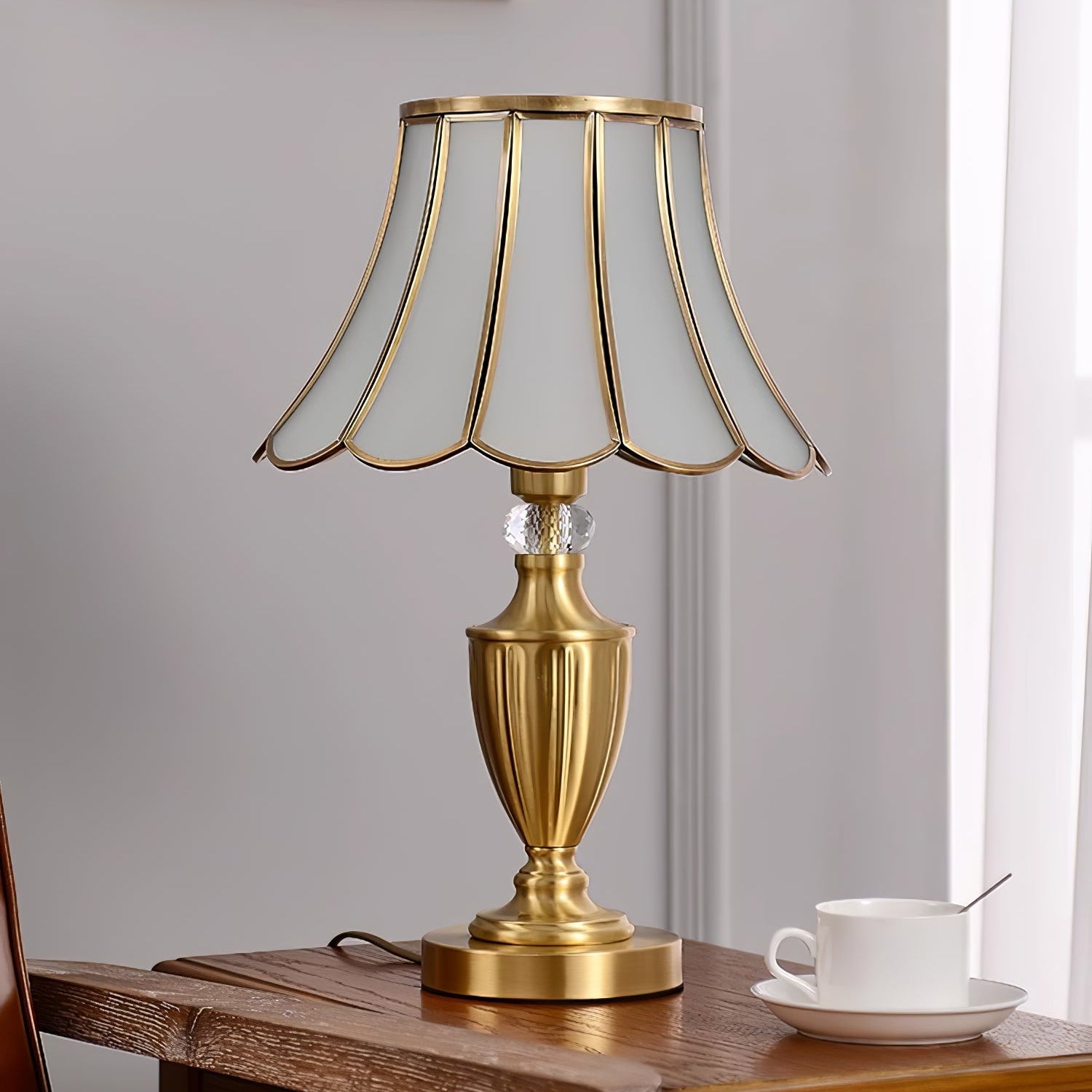 Lucia Table Lamp - Modern LED Nightstand Lamp with USB Port, Adjustable Brightness for Bedroom, Living Room, and Office - Perfect for Reading, Working, and Relaxing