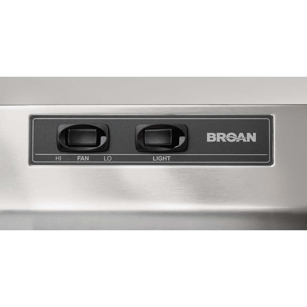 Broan F40000 Series 30-Inch Stainless Steel Ducted Under Cabinet Range Hood with 160 MAX Blower CFM - Powerful Kitchen Ventilation for Cooking, Grilling & Baking (Model F403004)