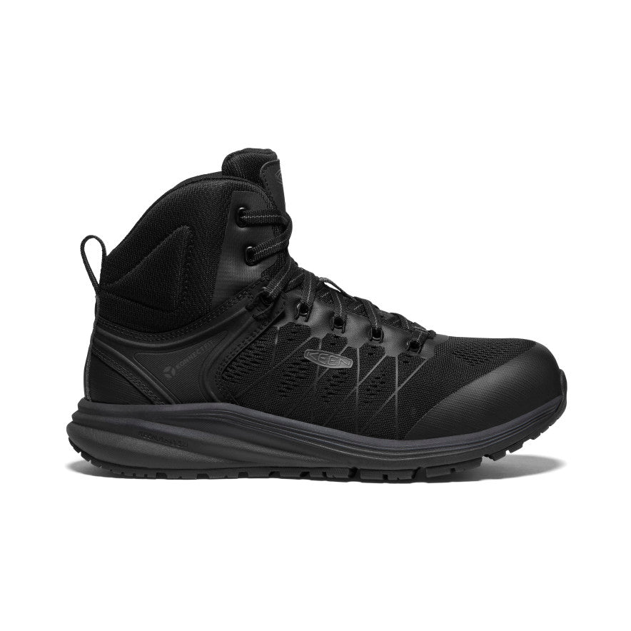 Men's Vista Energy Mid INT MET Carbon Toe Work Boots - Black/Raven | Safety Toe Work Shoes for Construction, Hiking & Outdoor Activities