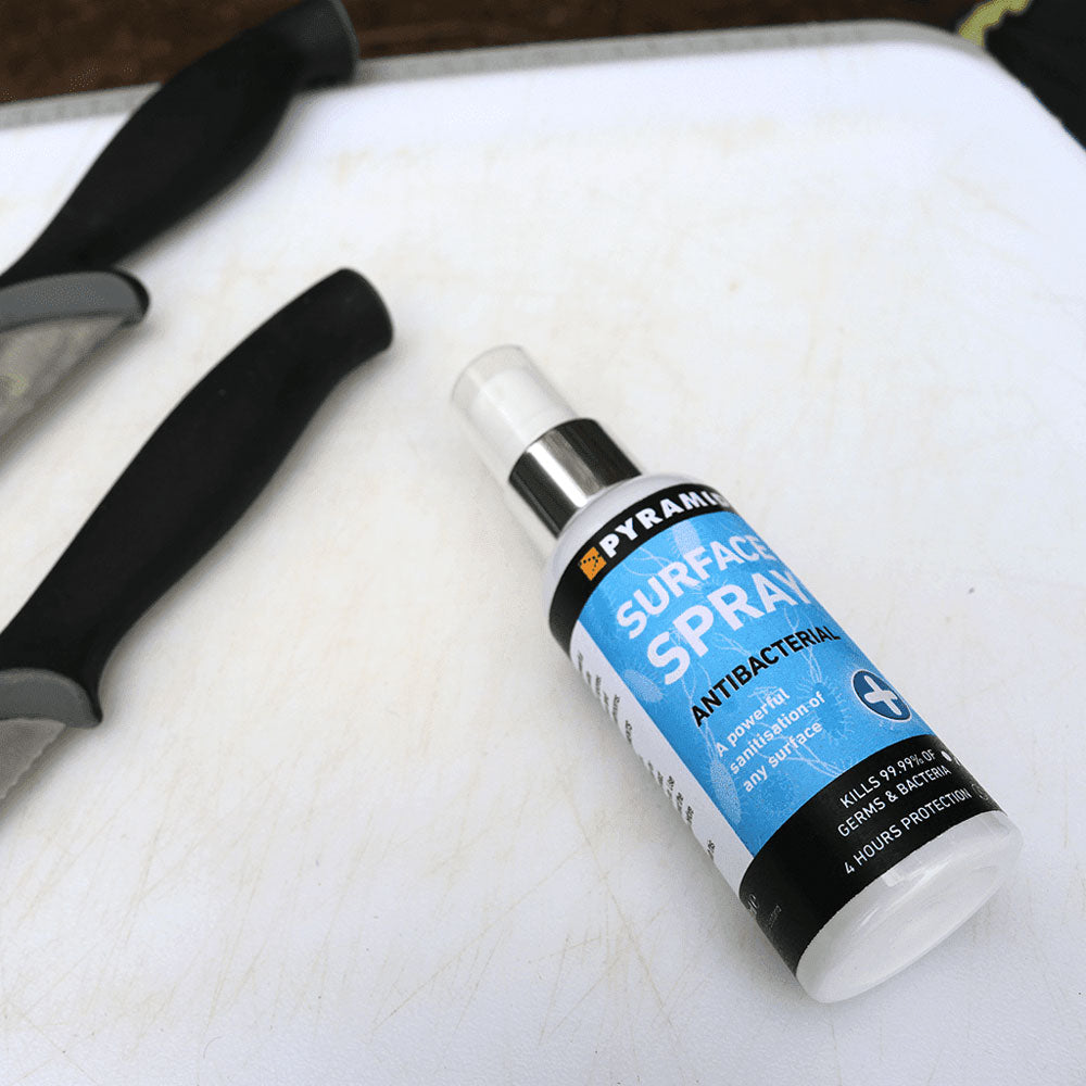 Pyramid Hysan Surface Sanitizer Spray - 99.9% Germ Kill, Safe for Kitchen, Bathroom & Office Use - Ideal for Disinfecting Countertops, Doorknobs & Electronics