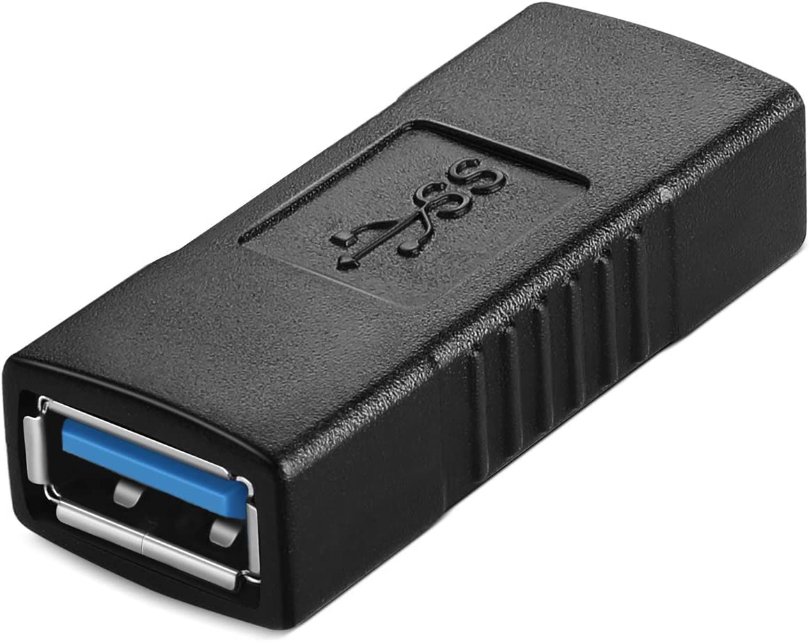 CABLEPELADO USB 3.0 Female to Female Adapter | High-Speed 5Gbps Data Transfer | USB A Coupler Connector | Black | Perfect for Extending USB Cables, Connecting Devices & Data Transfer