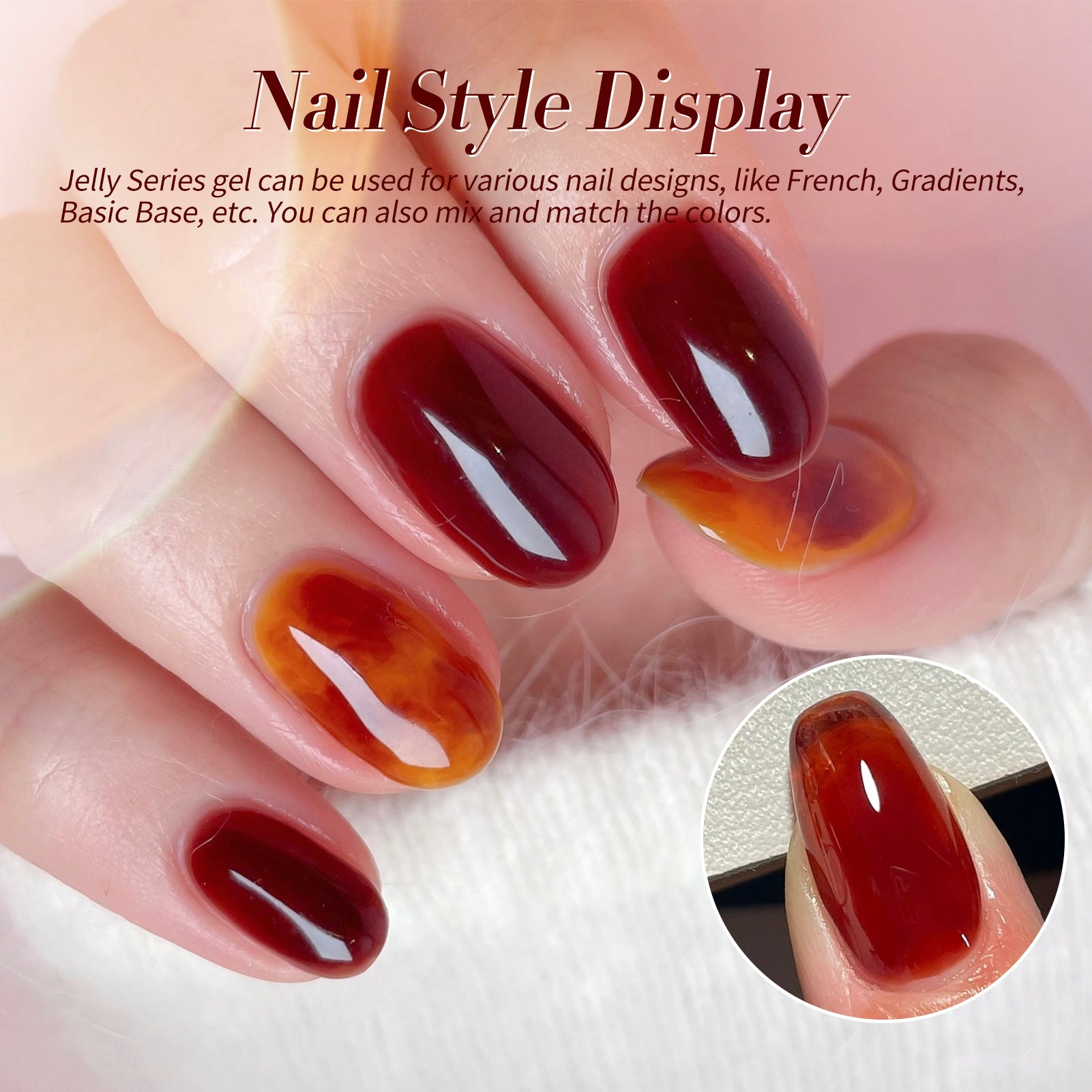 6 Colors Jelly Gel Nail Polish Set - Mogao Dawn 7ml Soak Off UV LED Gel for Manicure & Pedicure at Home Salon