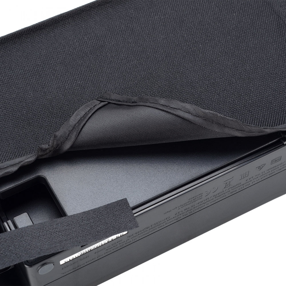 eXtremeRate Black Nylon Dust Cover for Nintendo Switch Dock - Soft Lining Protective Sleeve with Anti-Scratch & Waterproof Design (NSPJ0614) - Perfect for Home, Office, and Travel Use