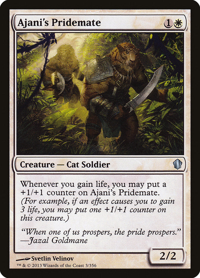 Ajani's Pridemate - Magic: The Gathering Commander 2013 MTG Card - Perfect for Commander Decks & Life Gain Strategies