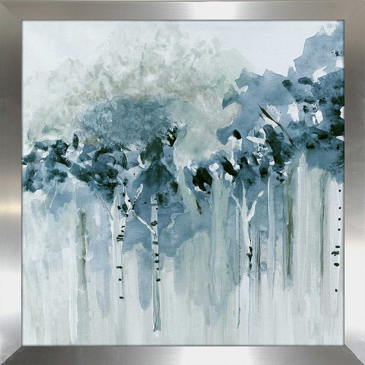 Blue Birch Morning by Susan Jill - Premium Acrylic Wall Art Print - Modern Home & Office Decor - Perfect for Living Room, Bedroom or Gift