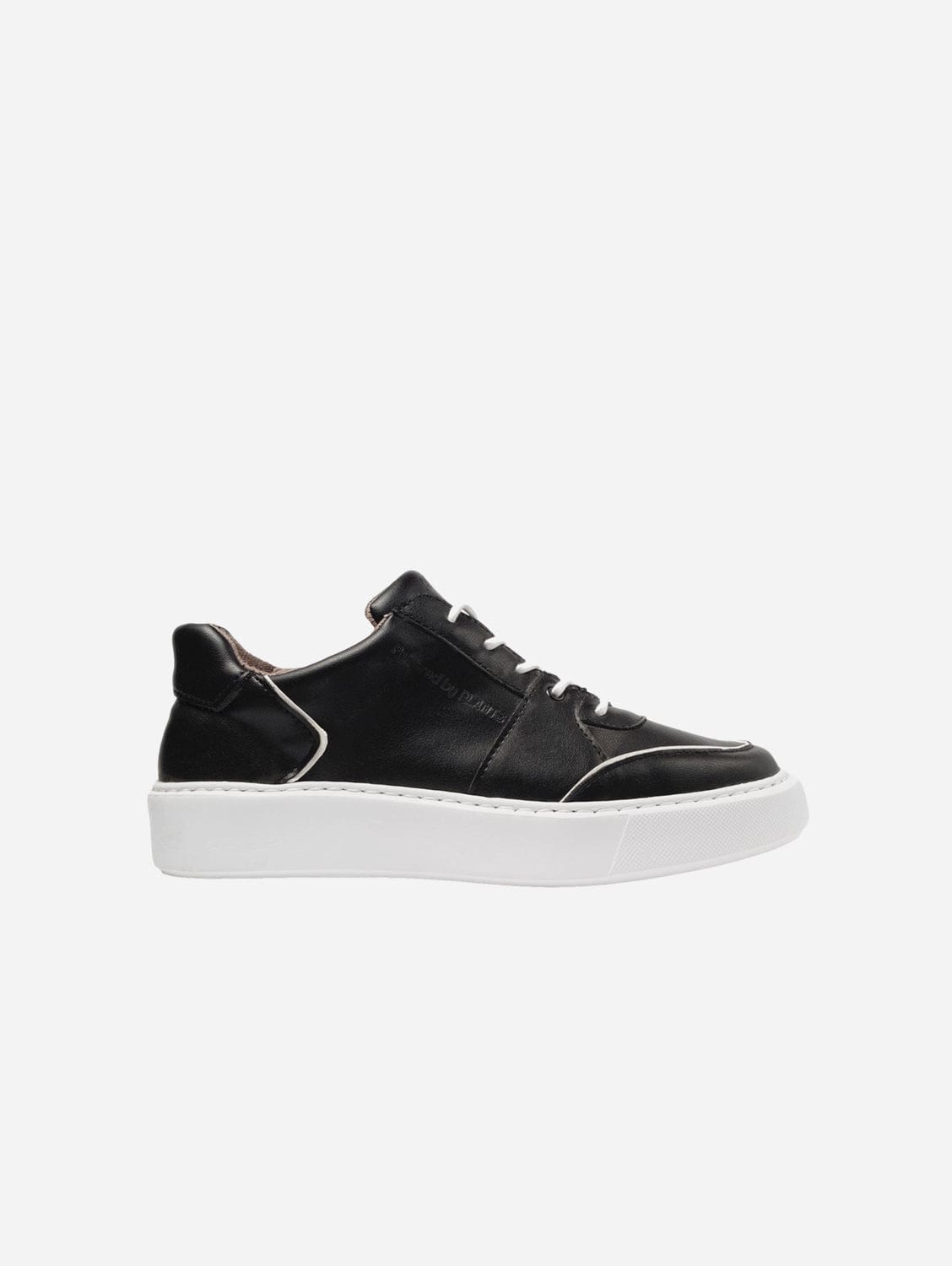 Emi Women's Vegan Leather Sneakers - Comfortable Black & White Casual Shoes for Walking, Work & Everyday Wear