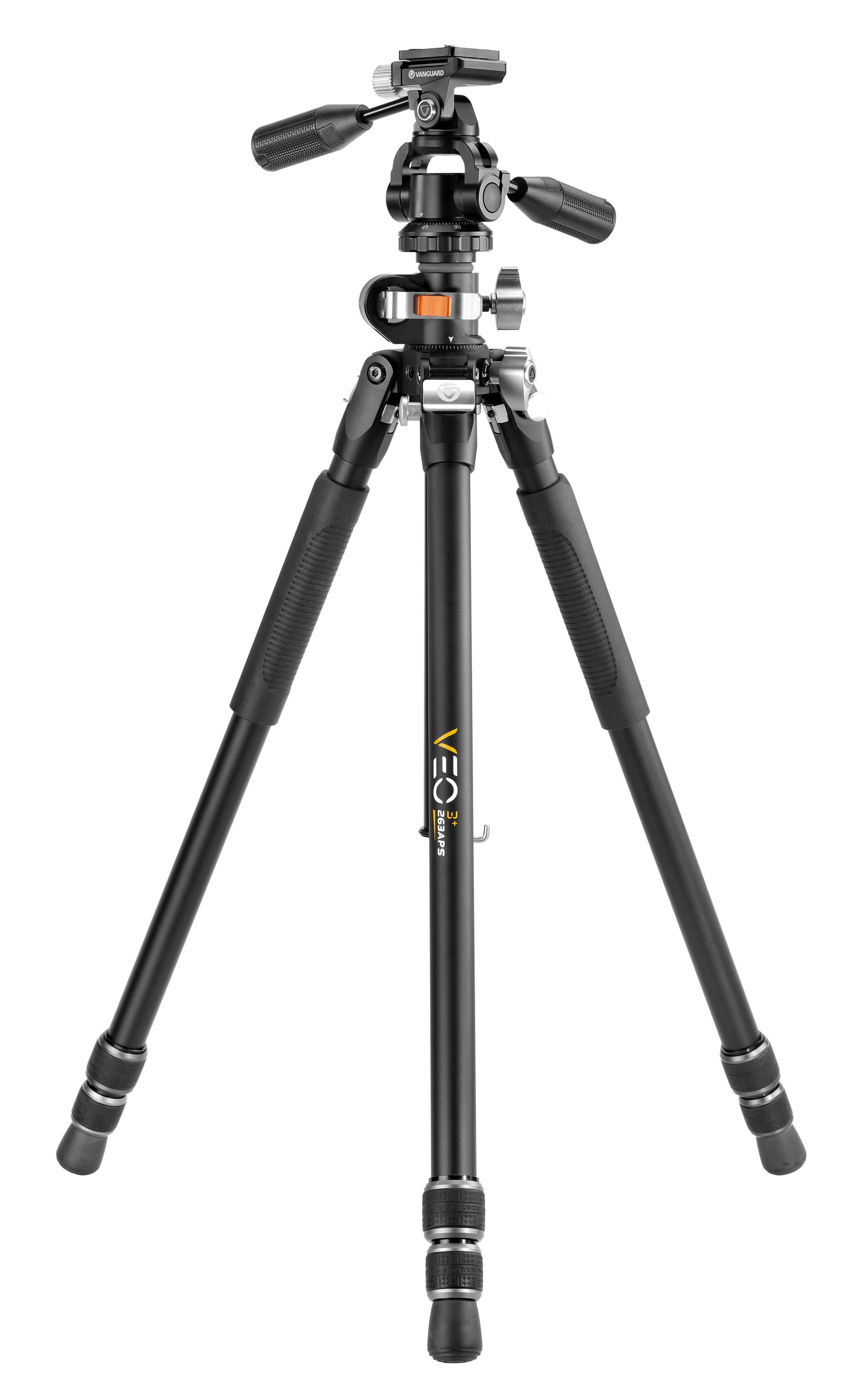 VEO 3+ 263APS Professional Multi-Angle Aluminum Tripod with PH 38S Pan Head - Perfect for Photography, Videography, and Live Streaming