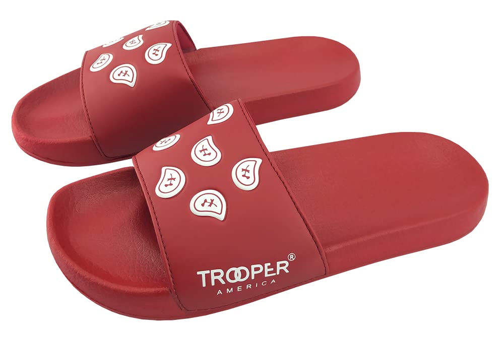Men's & Women's TB-01 Paisley Bandana EVA Slide Sandals | Quick-Drying Shower Shoes | Ultra Cushioned Indoor & Outdoor Slides with Contoured Footbed | Perfect for Beach, Pool, Gym & Spa