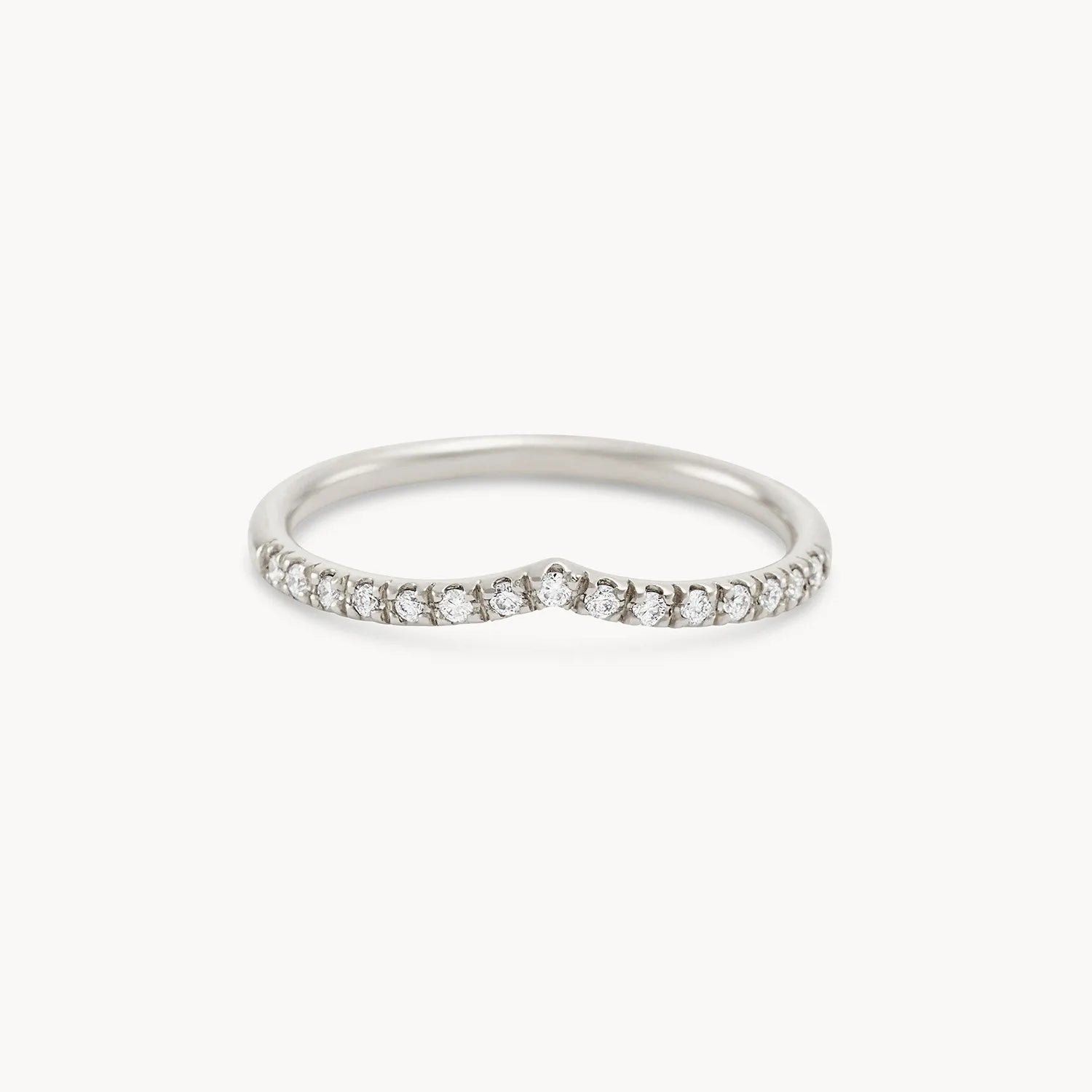 14K White Gold Eternity Band with White Diamonds - Elegant Wedding Ring for Women, Perfect for Anniversaries & Special Occasions