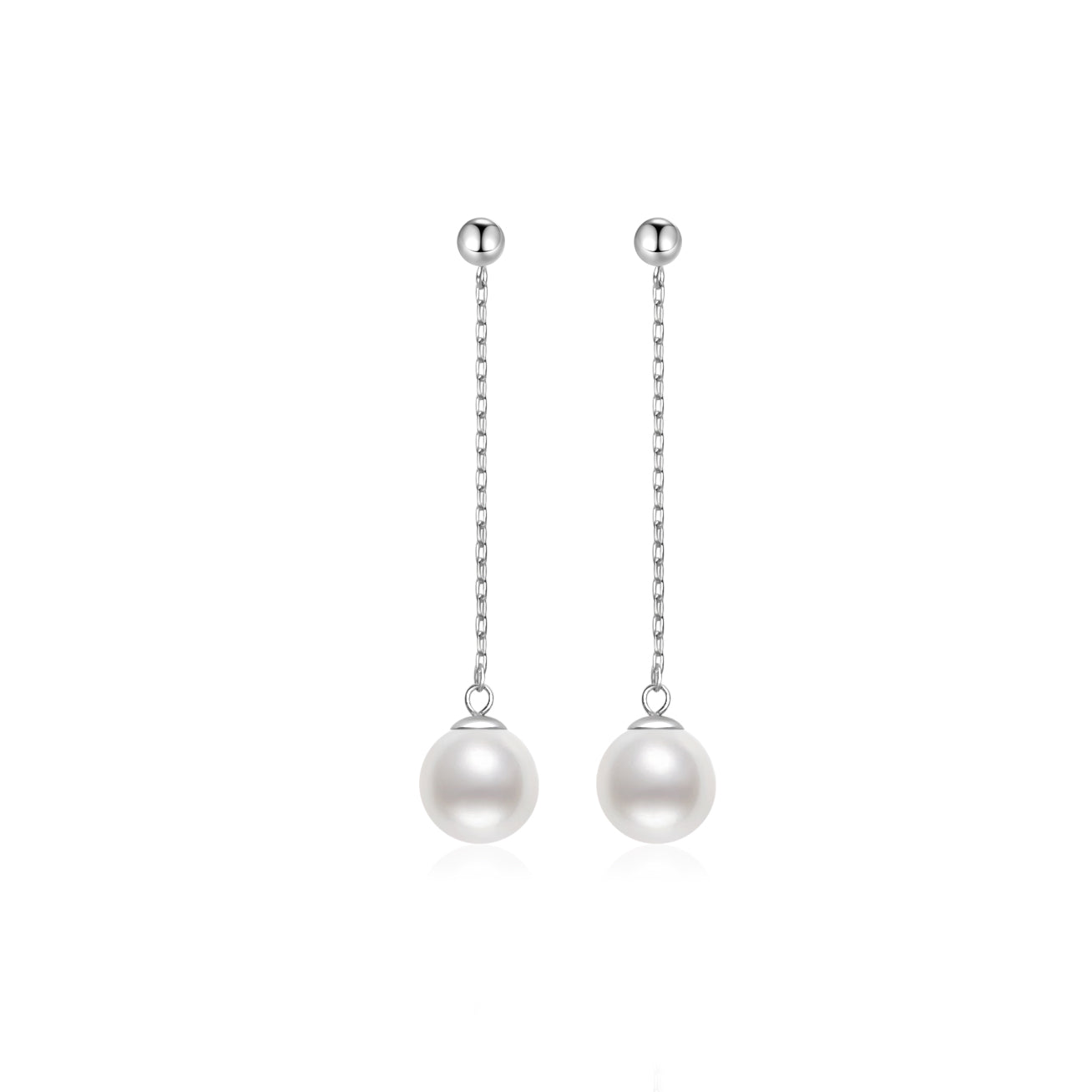 18K Gold Freshwater Pearl Earrings for Women - Elegant Dangle Pearl Jewelry Gift for Wedding, Anniversary & Special Occasions