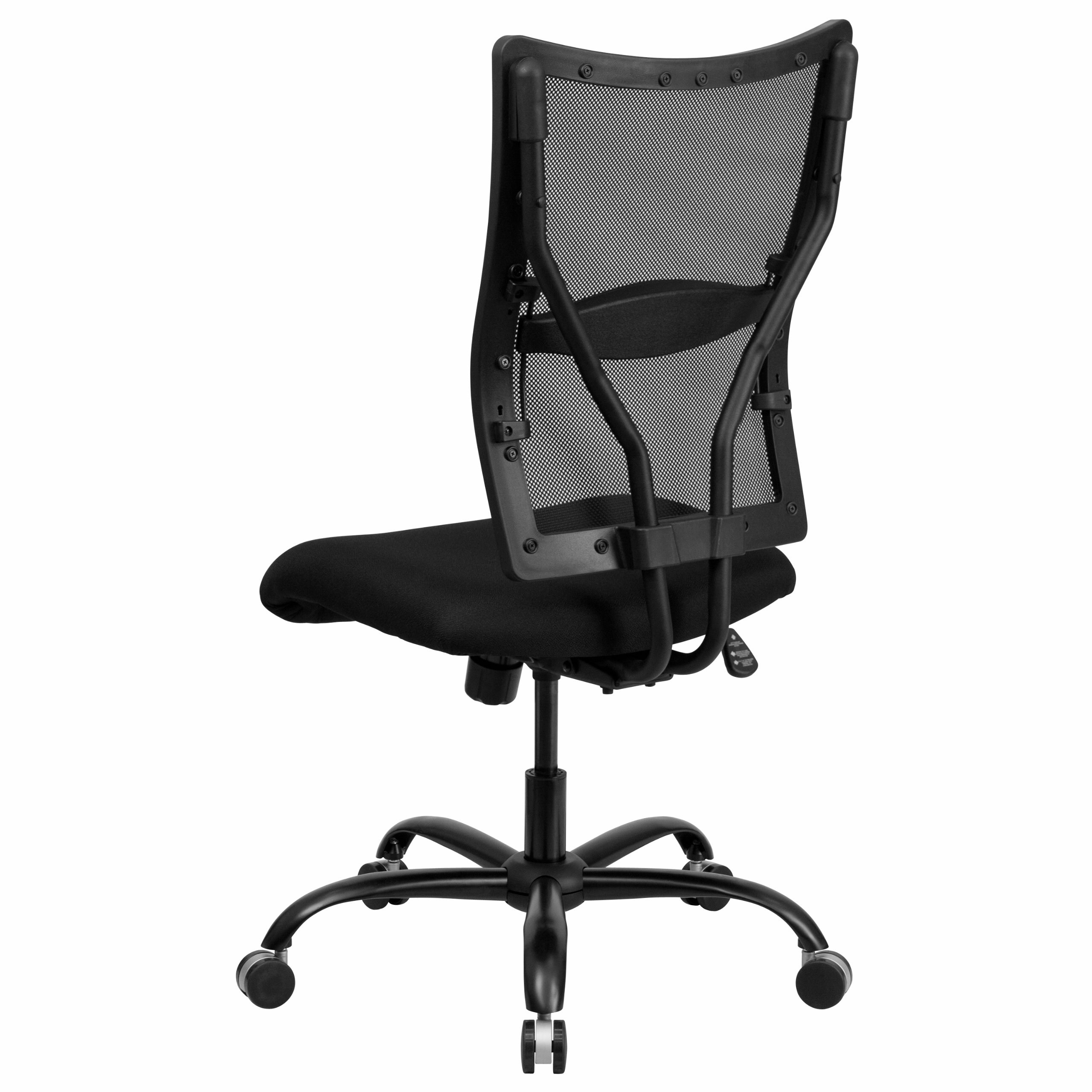 400 lb. Heavy Duty Big & Tall Black Mesh Executive Swivel Ergonomic Office Chair with Lumbar Support - Perfect for Home Office, Conference Rooms & Long Work Sessions