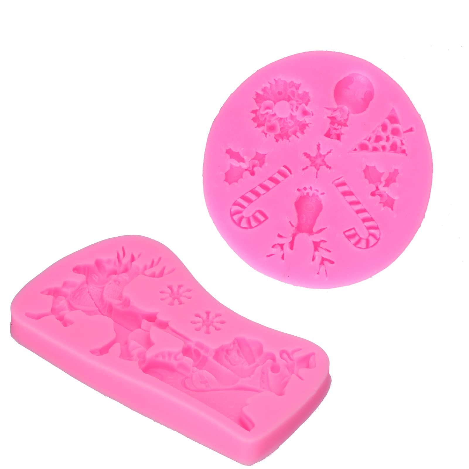 Premium TARSHYRY Fondant Molds - Food-Grade Silicone Chocolate Molds for Christmas Baking, Candy Making & Ice Cube Trays | Durable & Reusable for DIY Desserts, Cupcake Decorations & Holiday Treats