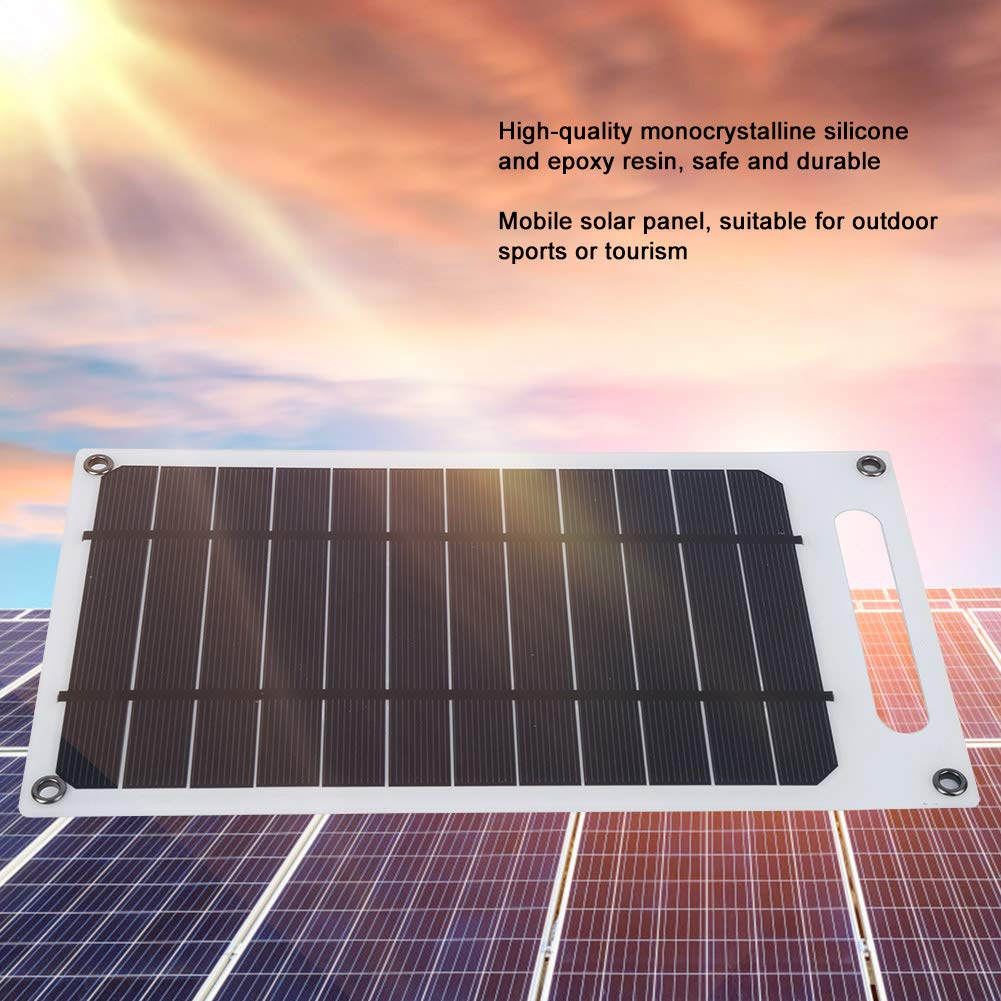 Ultra-Thin Solar Phone Charger - Waterproof Portable Charging Panel for Outdoor Camping, Hiking & Emergency Power Supply