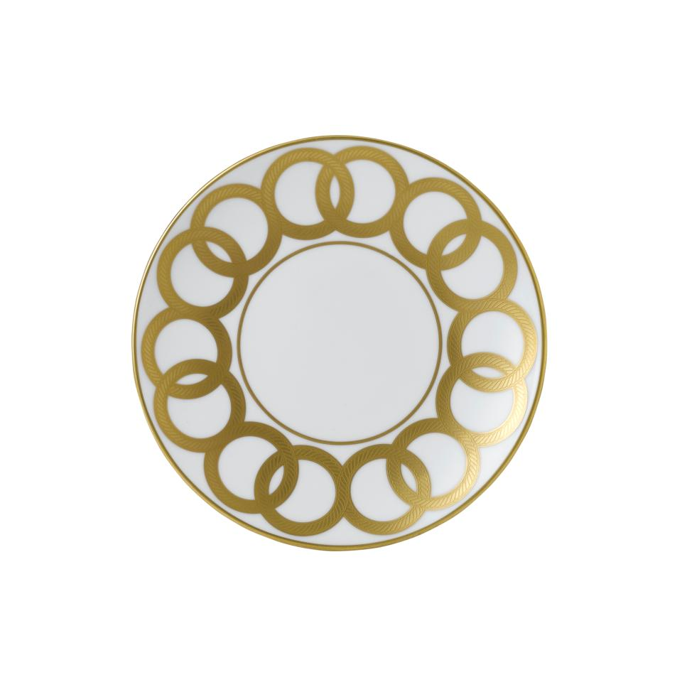 Royal Crown Derby Riviera Dream White Coupe Salad Plate - Elegant Fine China for Formal Dining, Wedding Registry & Special Occasions